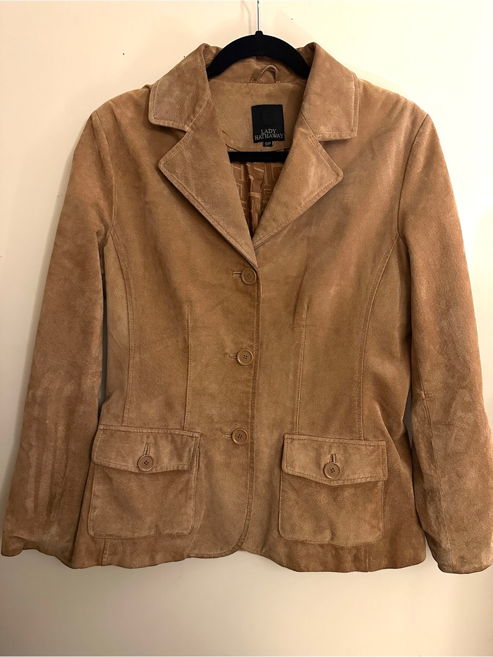 Pre-loved Vintage Suede jacket Camel